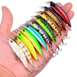 3/5/8 pièces d'ensemble de leurres de pêche aléatoires appâts de natation de haute qualité vairon Mini manivelle Wobble appât ma