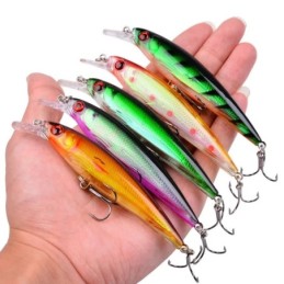 3/5/8 pièces d'ensemble de leurres de pêche aléatoires appâts de natation de haute qualité vairon Mini manivelle Wobble appât ma
