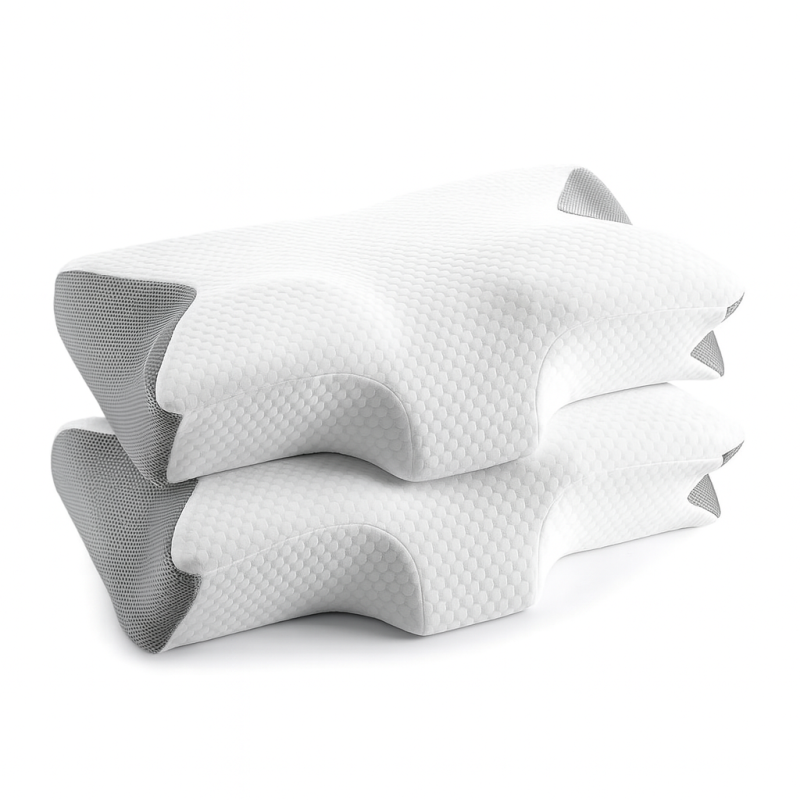 Pack Duo Coussins Ergonomiques | Sommeil Réparateur & Nuits Paisibles