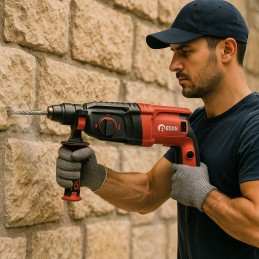 1250W Rotary Hammer 3J 220–240V with Side Handle – Edon