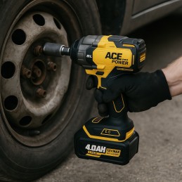 20V Brushless Lithium-Ion Impact Wrench – 1000 Nm Torque + 2×4.0Ah Batteries & Full Socket Set
