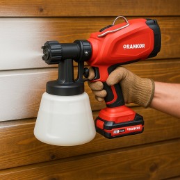 Rankor Cordless 20V Paint Sprayer – 1200 mL Tank, 600 mL/min Output, Professional Finish