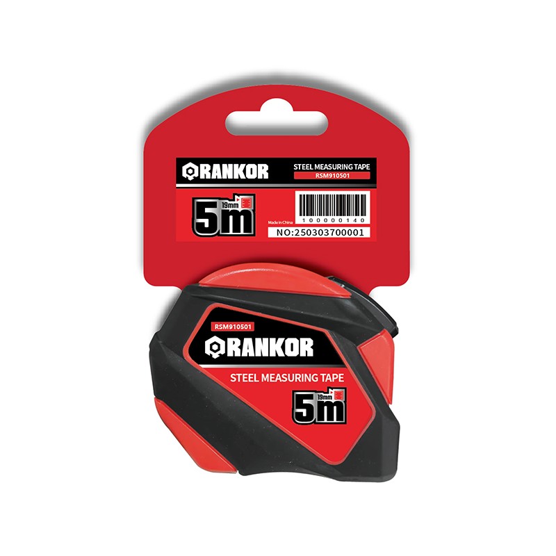 RANKOR Measuring Tape – 5m × 19mm, Heavy-Duty ABS Case with Shock-Resistant Rubber
