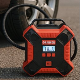 Portable 12V Air Compressor with Digital Display & Fast Inflation - RANKOR